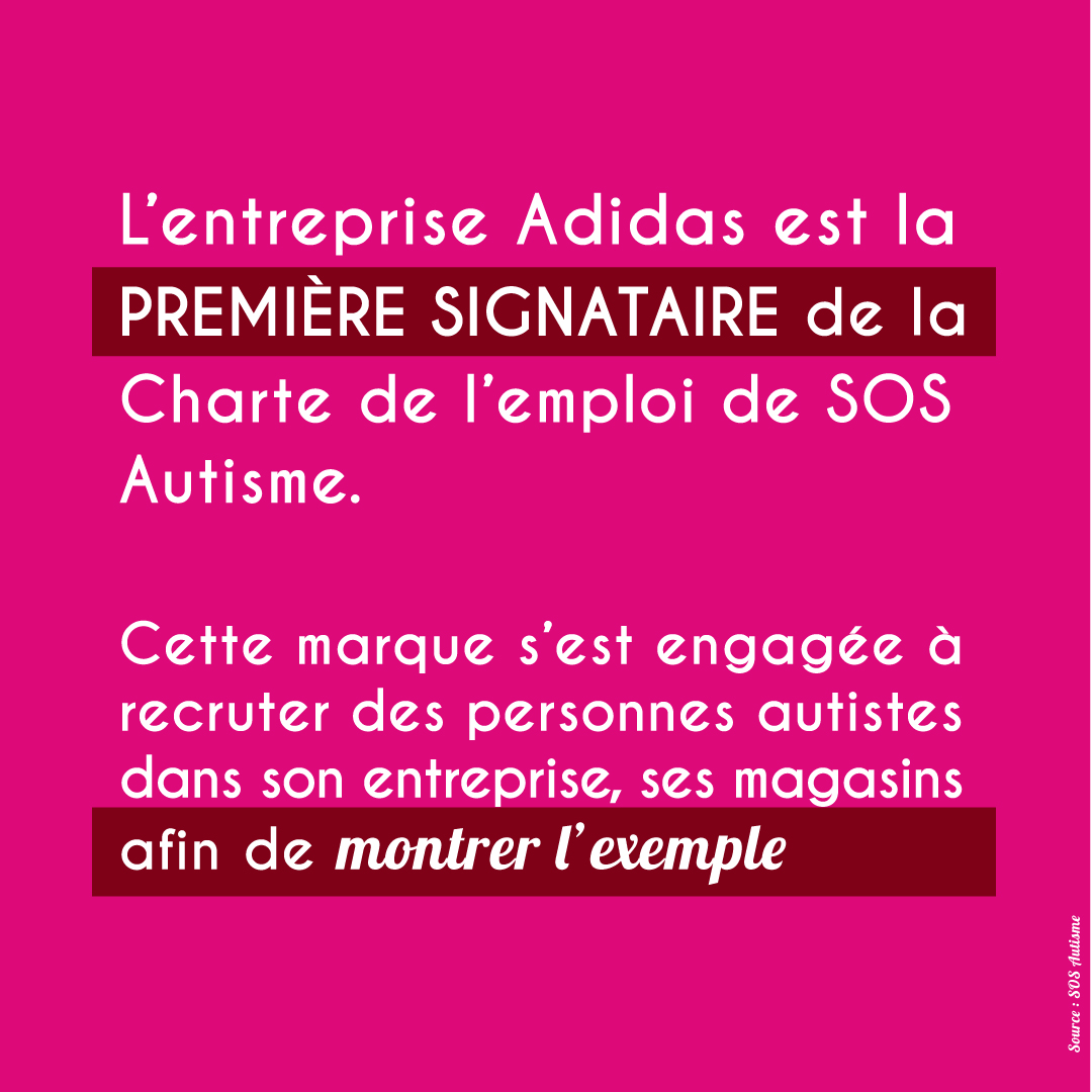 Medef_RSE's tweet photo. Journée mondiale de sensibilisation à l'autisme I
@adidasFR a signé la charte de l'emploi de #SOSAutisme pour l'#inclusion des #autistes en #entreprise
@OliviaCattan @medef @s_cluzel
@1ElisaMoreno
@ArmelleCR @dcarlach https://t.co/EkHq0tLU76