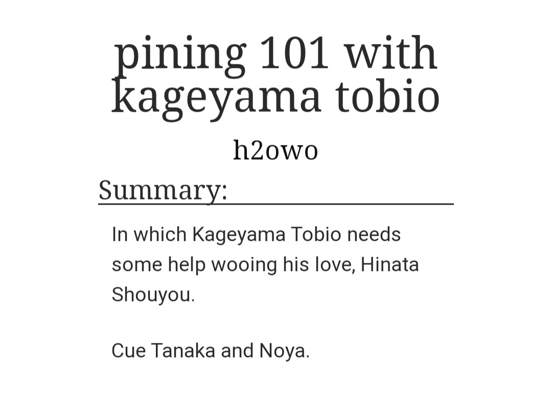 _h2owo's tweet photo. pining 101 with kageyama tobio | 4.7k | T | pining yes very pining

#kagehina #kghn

https://t.co/Dozcjmd0TH https://t.co/MFG1c9DeZ3
