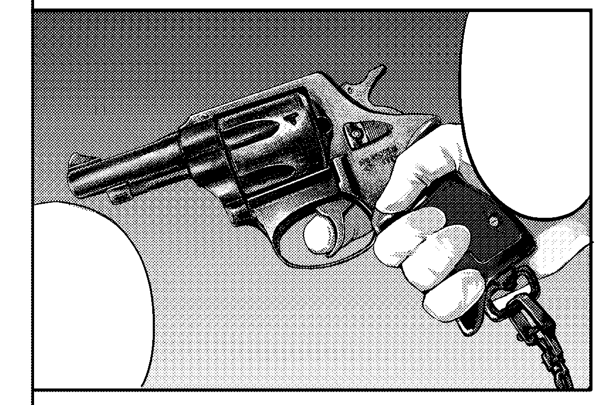 漫画用に拳銃描いてる 