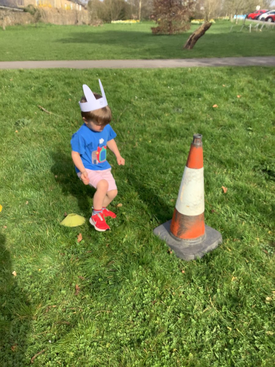 snapcorsham's tweet photo. Today Corsham are bunny hopping to raise money for @DorothyHouseHC 
Preschool have started with a bunny hop obstacle course in the sunshine 🐰☀️ #dorothyhouse #bunnyhopfordot #physicaldevelopment https://t.co/TsMGqQAHom