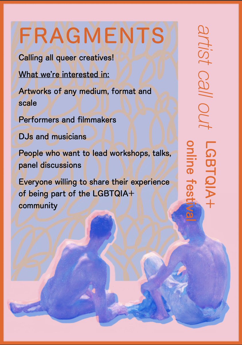 alysdelun's tweet photo. We are putting on a digital festival as part of Unit X, and are asking for films, photos, music, poems, and just about any form of art, especially from LGBT+ creators. There will be small prizes for our favourite pieces! 
Please email 18008658@stu.mmu.ac.uk by May 1st @McrSchArt https://t.co/KlsZh9LvcC