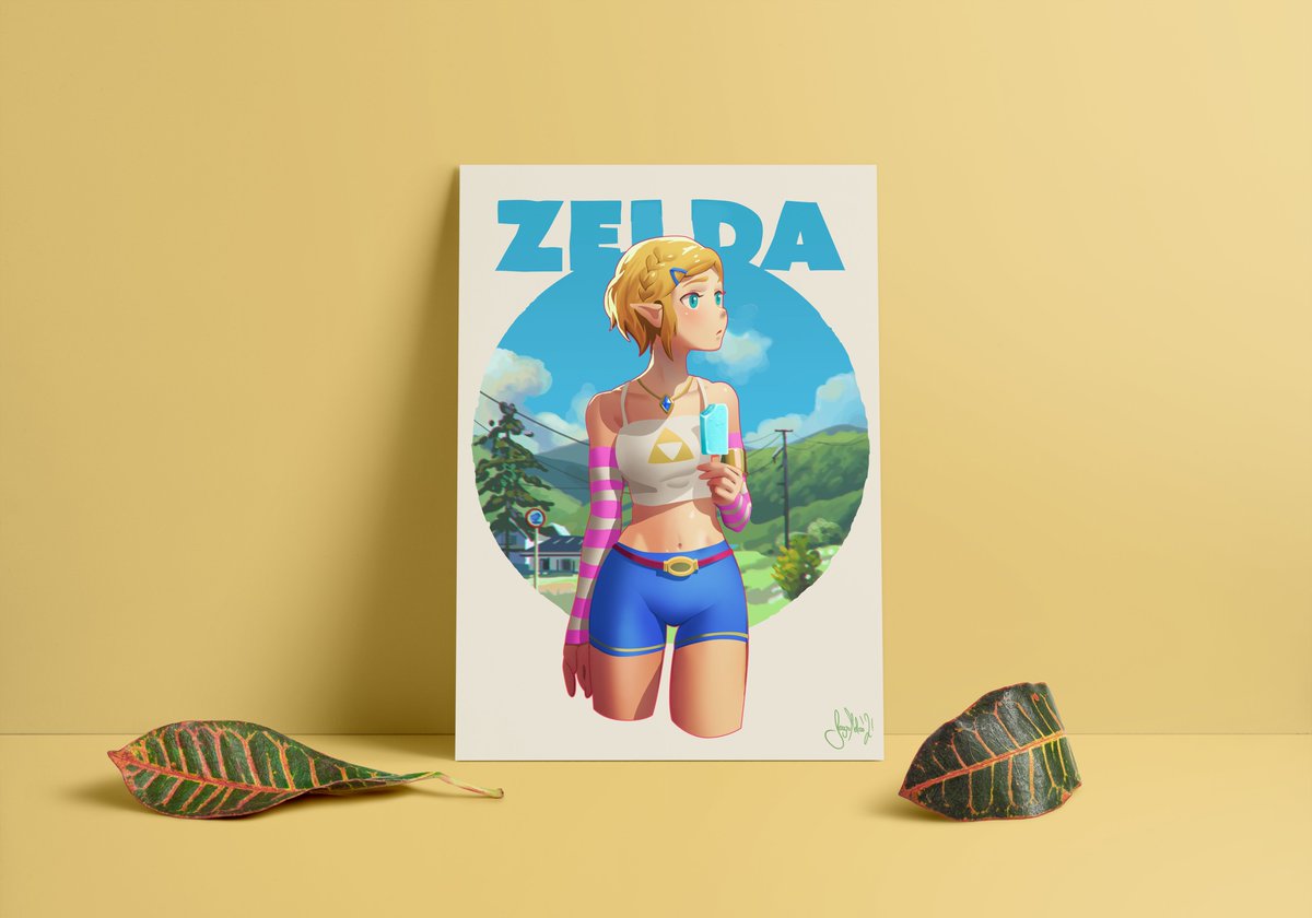 Japan summer vibes in my new #Zelda Fanart 💚