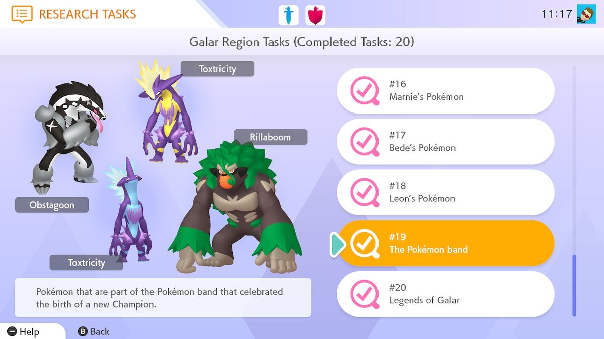miketendo64's tweet photo. Here's hoping #PokémonHOME adds some new #Sinnoh Research Tasks when #PokemonBrilliantDiamond and #PokemonShiningPearl release.
It was a missed opportunity more weren't added for #TheCrownTundra and #TheIsleOfArmor. https://t.co/8z3U2yKry6