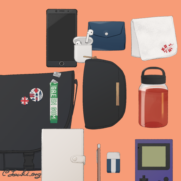 鞄の中身のtwitterイラスト検索結果