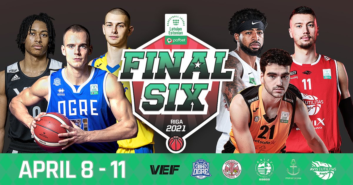 ✅ All participating 6️⃣ teams are now confirmed for the FINAL 6 tournament in Riga!

From 🇱🇻 we have: <a href="/vefriga/">VEF Rīga</a>, <a href="/bkventspils/">BK “Ventspils”</a> &amp; <a href="/BK_OGRE/">Ogre basketball</a>!

From 🇪🇪 we have: BC KALEV/CRAMO, Pärnu Sadam &amp; AVIS UTILITAS Rapla!