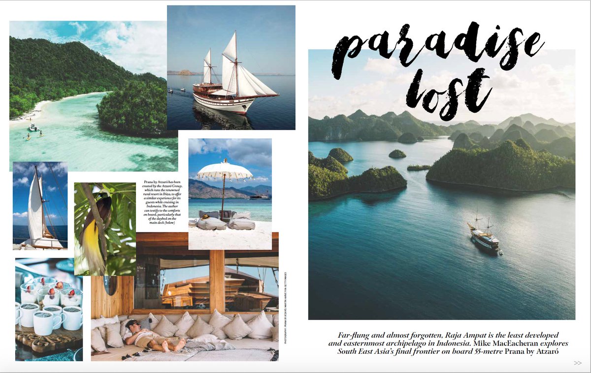 Oh, the places you'll go. My latest in this month's ace issue of <a href="/boatint/">BOAT International</a>, cruising #RajaAmpat pre-pandemic &amp; onboard the most spectacular phinisi yacht ever built. Still can't quite believe it happened. <a href="/AuthenticTravPR/">Authentic PR</a> <a href="/pandorabullet/">Pandora George</a> <a href="/indtravel/">Ind Travel</a> #Indonesia