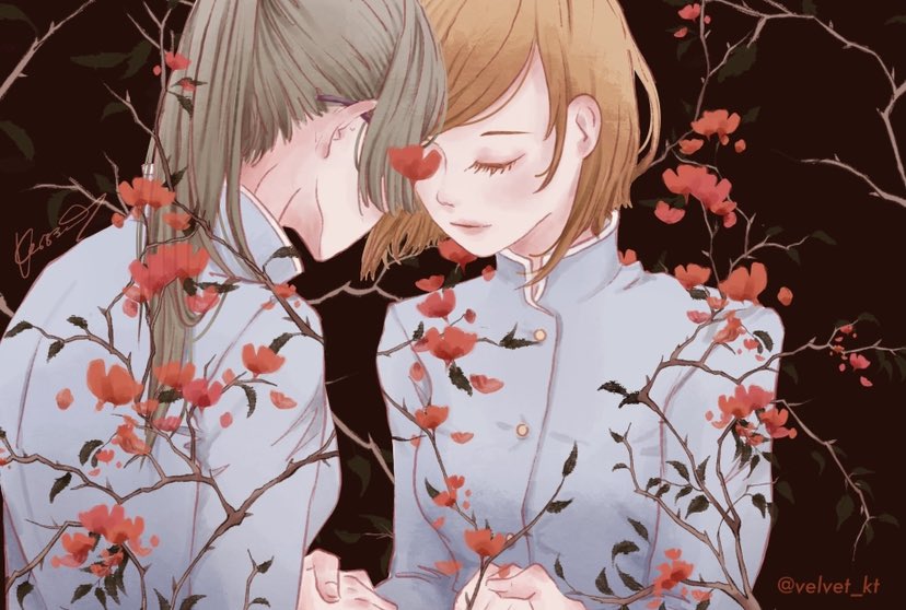 velvet_kt's tweet photo. girls with thorns 🥀

#nobamaki #JujutsuKaisen https://t.co/VJcpP5eRrg
