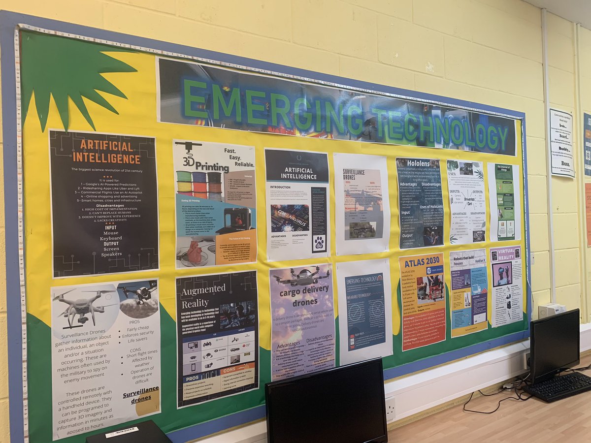 ComputingCcb's tweet image. 11 ICT have been discovering the latest about #EmergingTech. Helpfully displayed using #canva.