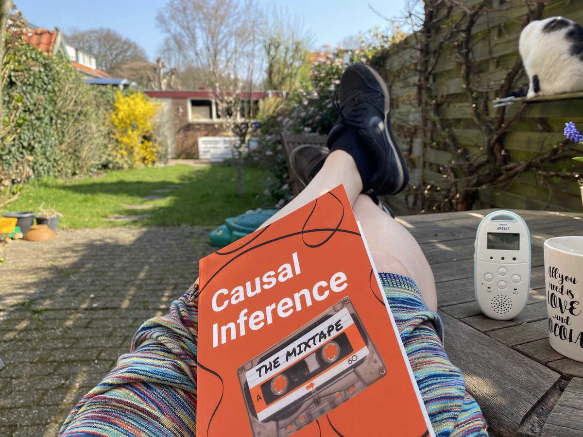 Finally, some ‘me-time’. Doing a light reading while the baby is asleep. 😜Love it! 
⁦<a href="/causalinf/">scott cunningham</a>⁩