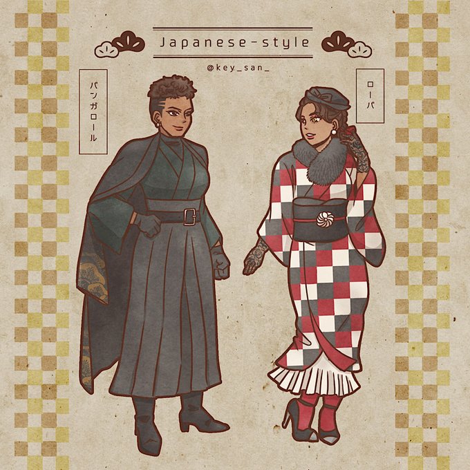 個人的な趣味で描いてみた和装エーペックス・その5
バンガロールとローバ 
