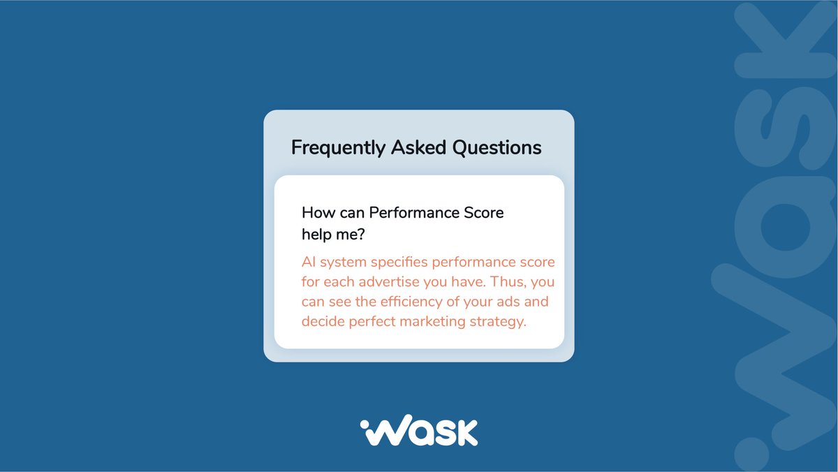 waskdigital's tweet photo. AI system specifies performance score for each advertise you have. For detailed info π https://t.co/tQQD4hpNxH
..........
#targetaudience #update #smartads #facebookads #facebookwordpress #digitalmarketing #digitalads #adwords #instagramads #twitterads #googleads #manage https://t.co/hNsV9tzg7q