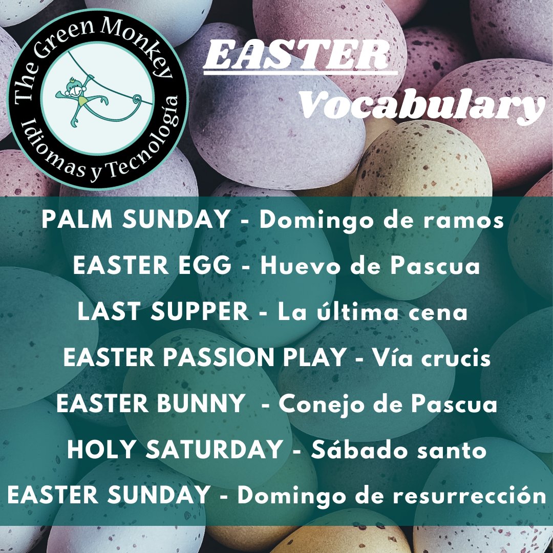 🐒¡Hoy toca vocabulary!  👏

Como no podía ser de otra manera queremos enseñaros algunas frases propias de la Semana Santa para que podáis dejar alucinando a vuestros familiares y amig@s estas vacaciones.

¿Te sabes alguna frase más?    👇👇 

#tgm #Easter #SemanaSanta