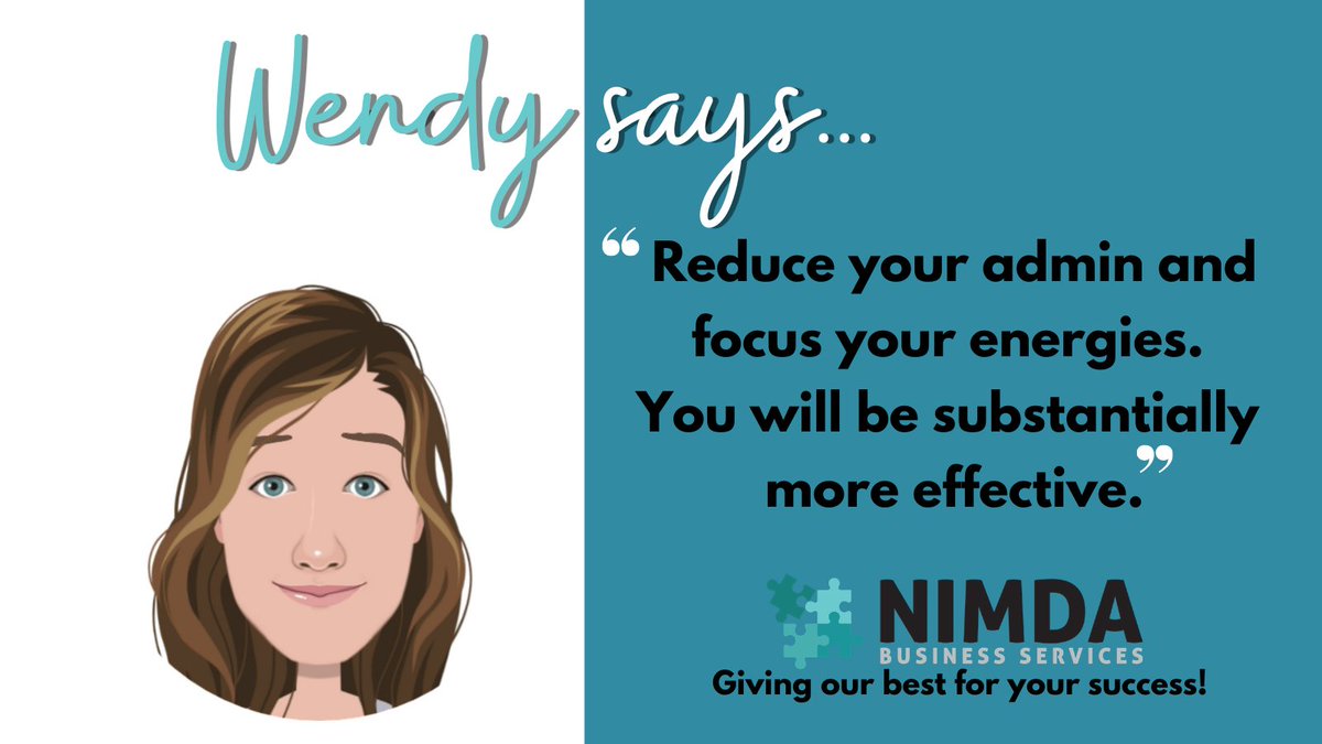 #WednesdayWisdom
When you choose to invest in yourself & your business - your business will grow ✅
NIMDA offer organised, efficient & cost-effective business support.
📨 info@nbusinessservices.co.uk

#OutsourceServices #OneStopOrganisers #WorkLifeBalance #WorkSmarterNotHarder