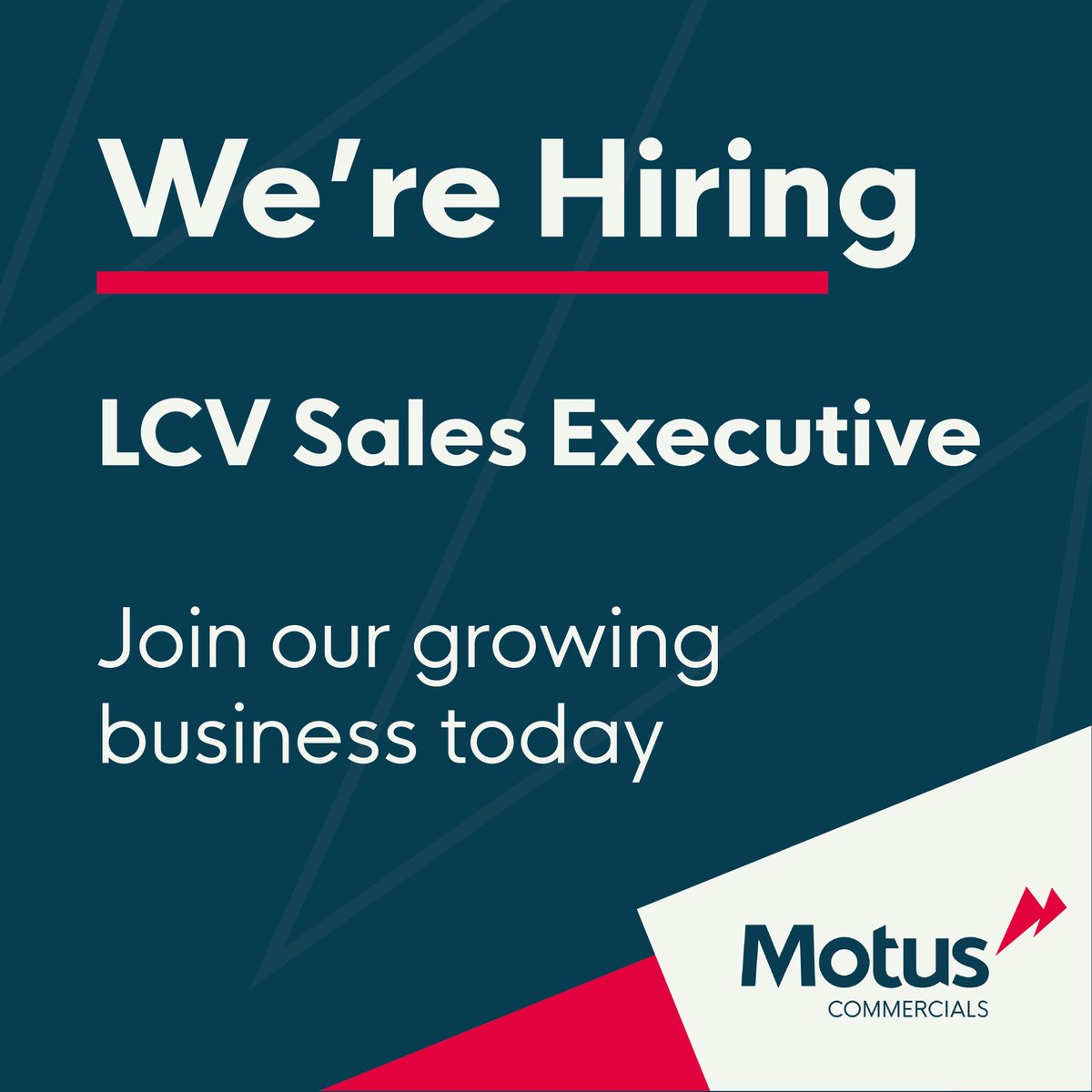 UkMotus's tweet photo. 📣 We're Hiring!📣

Our used Light Commercial Vehicle department in Bradford has a very exciting new opportunity for a Sales Executive to join their Team.

Find out more and apply today 👇https://t.co/eQyIvsqRDi

#hiring  #jobsearch #vacancy #resourcing https://t.co/cT9Knzf15e