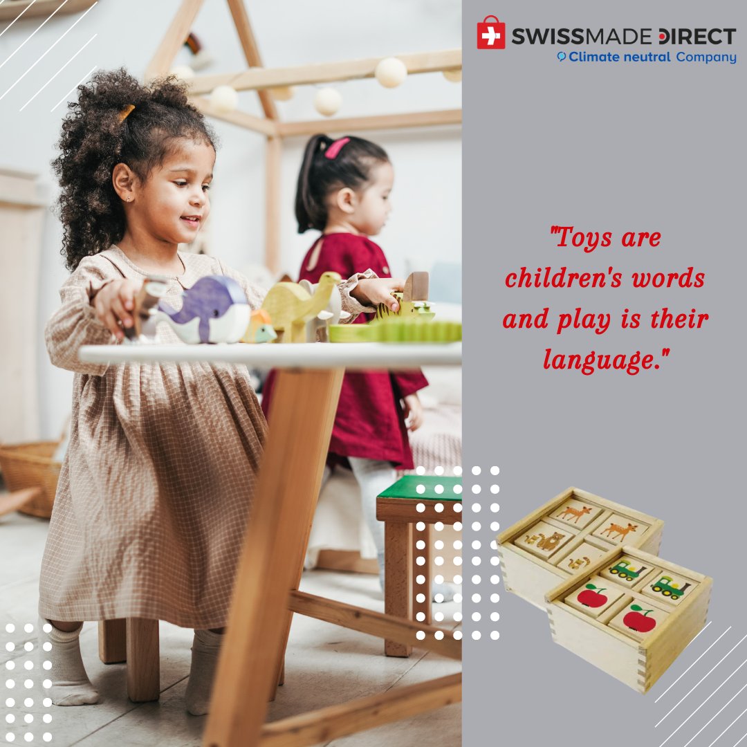 SwissMadeDirect's tweet photo. "Give children toys that are powered by their imagination, not by batteries." What toys do your children play with?
https://t.co/WHzLTULhHZ
#switzerland #swissmadedirect #swissmade #toys #woodentoys #memorygame #games #kidstoys #kidsproducts #toysandgames #playtime #best #love https://t.co/vktAmfkfCz