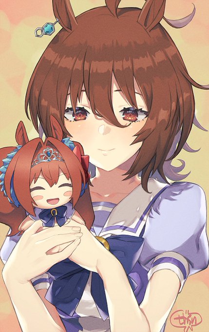 慈愛の目でダスカを見るタキオン、すごく、尊い  #ウマ娘プリティダービー 