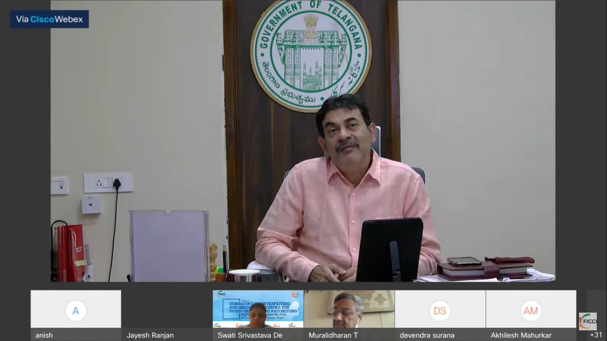 Looking at the times we are living in, it's shameful to learn that some people are still thinking of counterfeiting and faking the vaccines: Mr <a href="/jayesh_ranjan/">Jayesh Ranjan</a>, Principal Secretary (I&amp;C) ITE&amp;C Dept at the webinar on Combating Counterfeiting and Smuggling organized by <a href="/ficci_india/">FICCI</a>.