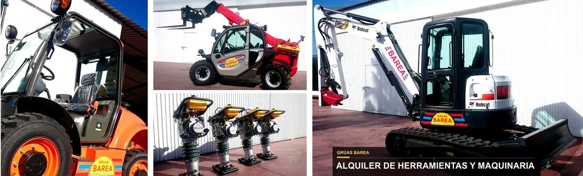GruasBarea's tweet photo. En Grúas Barea contamos con un extenso parque de #maquinaria
de alquiler y herramientas auxiliares para la #construccion 🏗 
Acometemos proyectos de alquiler de maquinaria con operario incluido. Plataformas elevadoras 🚧
 👉https://t.co/U2Abp8ubTy https://t.co/cSPEgcQGyT