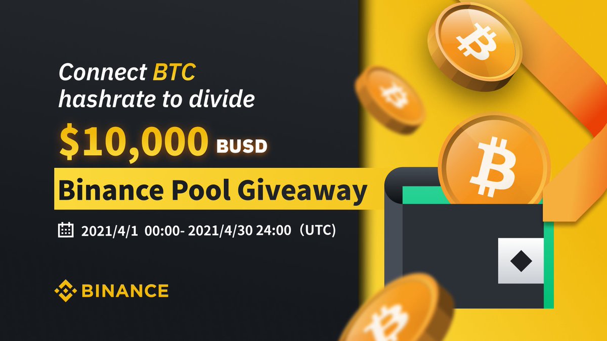 binance's tweet photo. #Binance Pool Giveaway - Connect and Contribute #BTC Hashrate to Share 10,000 #BUSD!

➡️ https://t.co/QDgrFyo5rJ https://t.co/MFWnVogTIS