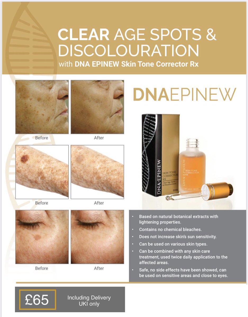 essel_skin's tweet photo. An advanced skin treatment that helps clear skin discolouration and age spots caused by ageing. Message 07437759643, visit https://t.co/GH1hYoW7iM or mail admin@essel-uk.net #agespots #agespotremoval #agespotsgone #agespot #agespotsolution #skindiscoloration @DrSTEM3 @juanlerena2 https://t.co/9WjCdKwkit