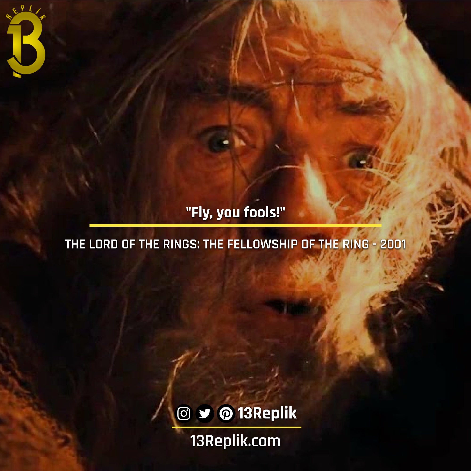 13Replik on X: ""Fly, you fools!" #quotes #movies #thelordoftherings  #13replik #ianmckellen https://t.co/1O0SXbdYpl" / X