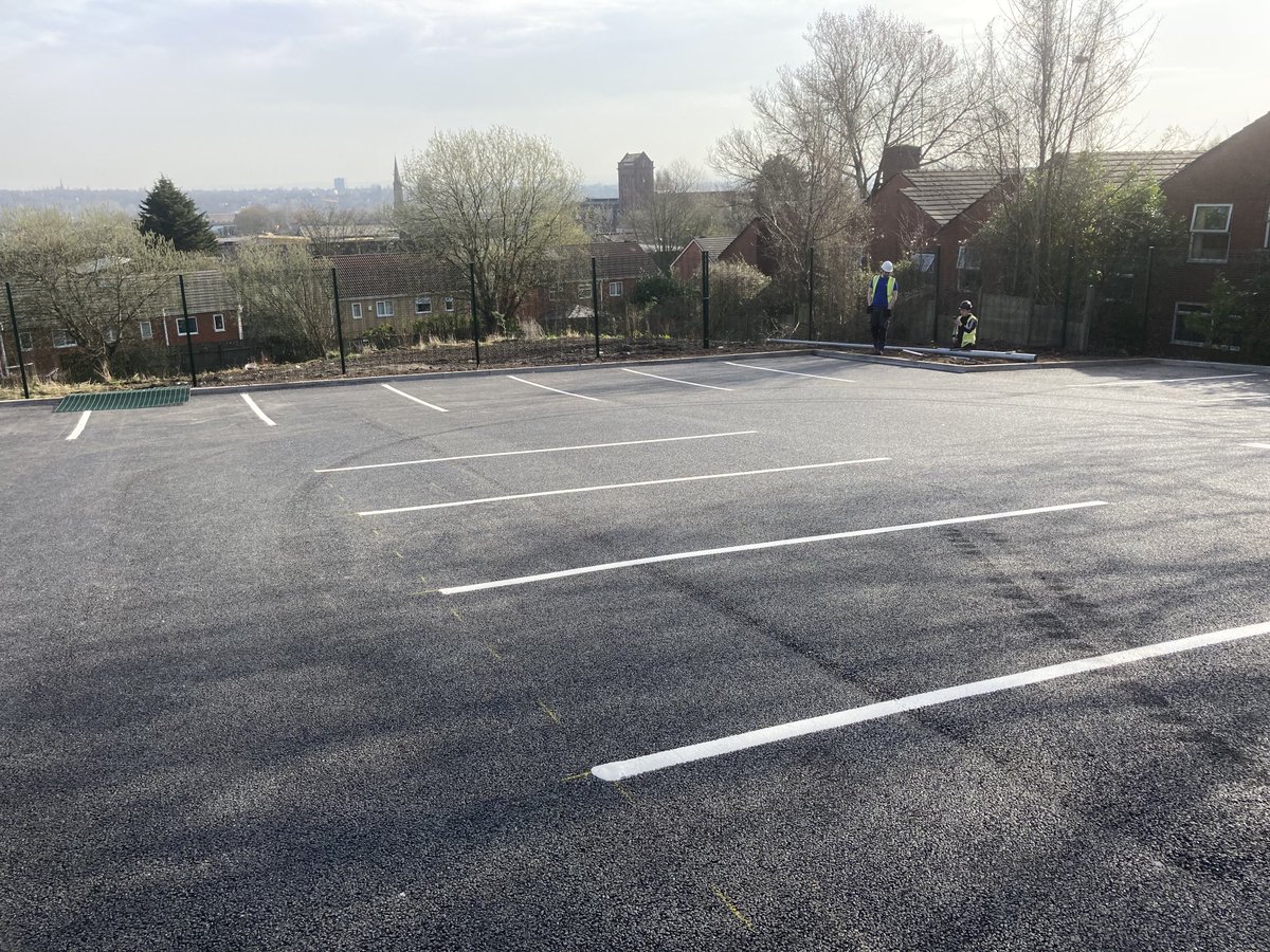 The sun is shining today on the new porous car park at North West Ambulance Service, Salford complete today before moving on to phase 2 car park improvement works ⁦<a href="/construction_mc/">MC Construction</a>⁩ ⁦<a href="/NWAmbulance/">North West Ambulance Service</a>⁩