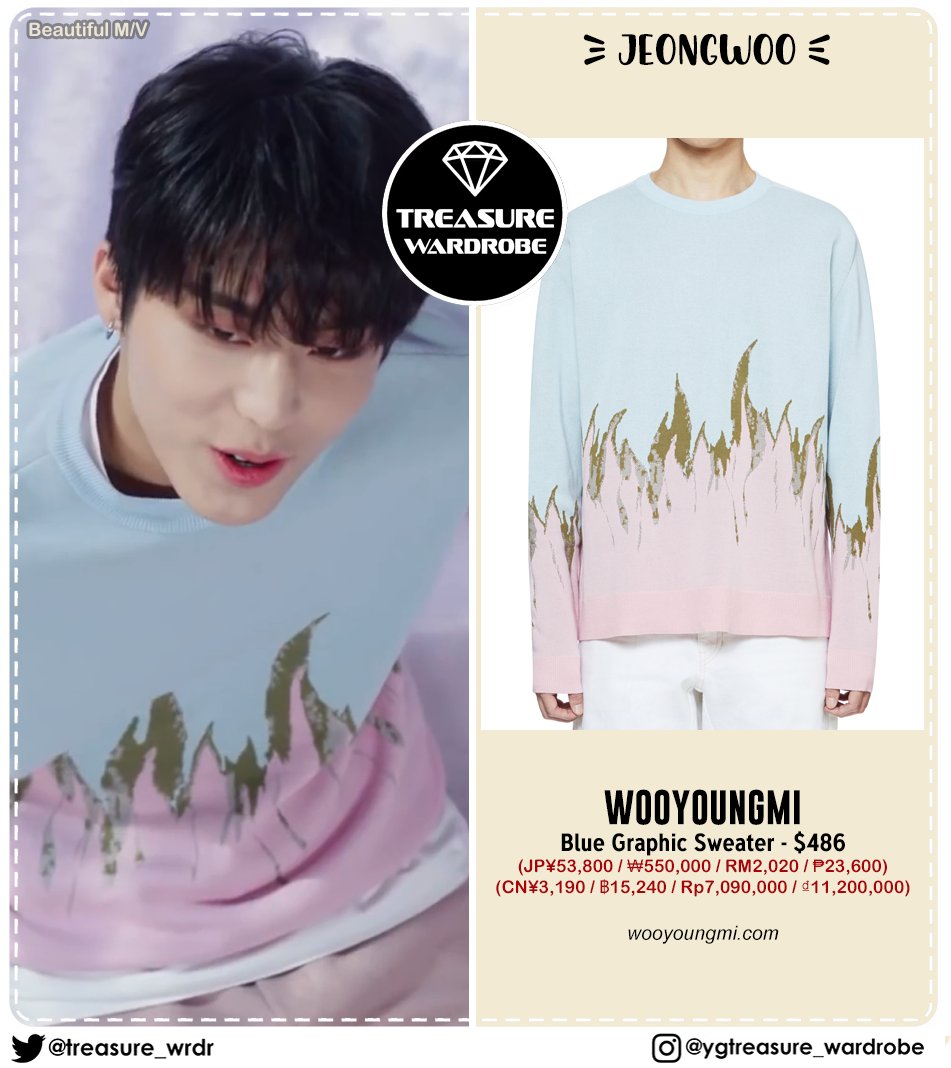 TREASURE_WRDR's tweet photo. #HARUTO
#ISABELMARANT Tunic Ikaria Ecru Stitched $457
#JUNKYU & #JEONGWOO wearing #WOOYOUNGMI
Stripe L/S back logo tee $335
Graphic sweater $486
#JIHOON
#R13DENIM FTS oversized crewneck - $450
@treasuremembers
#TREASURE #TREASUREWARDROBE #트레저 #トレジャー #PARKJEONGWOO https://t.co/FSh18XhlqP