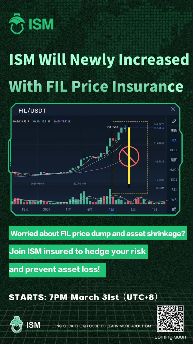 #Filecoin Price Insurance will coming at ⏰ 7PM March 31st UTC+8 🚀👏