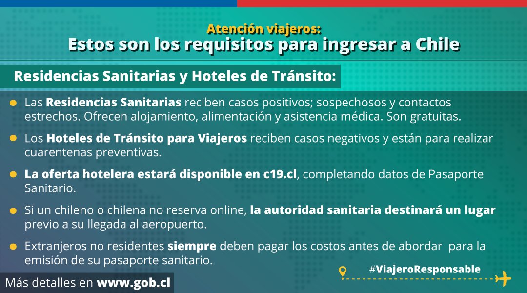 ATENCIÓN a nuevas restricciones que se aplican desde hoy a viajeros que llegan al Aeropuerto Internacional desde cualquier lugar de procedencia. Hay medidas especiales para viajeros provenientes desde Brasil o que hayan estado en ese país los últimos 14 días.