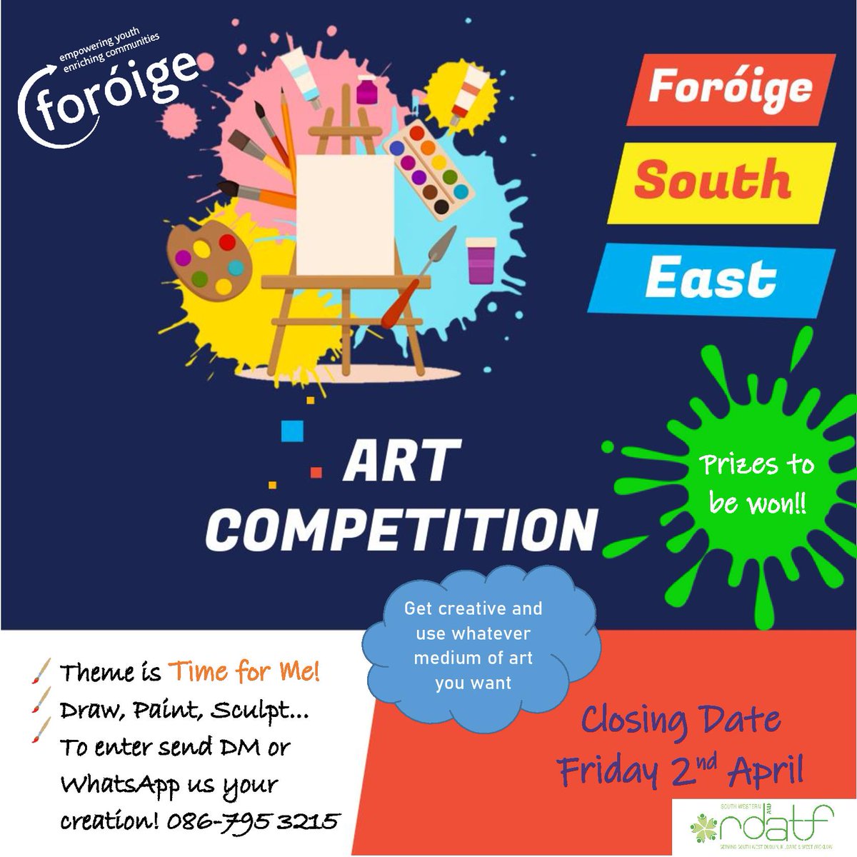🎨👨‍🎨 Have you seen our Art Competition? Take some time to chill out with art and enter.. the theme is Time for Me! #WellDoingforWellBeing #WeAreForoige