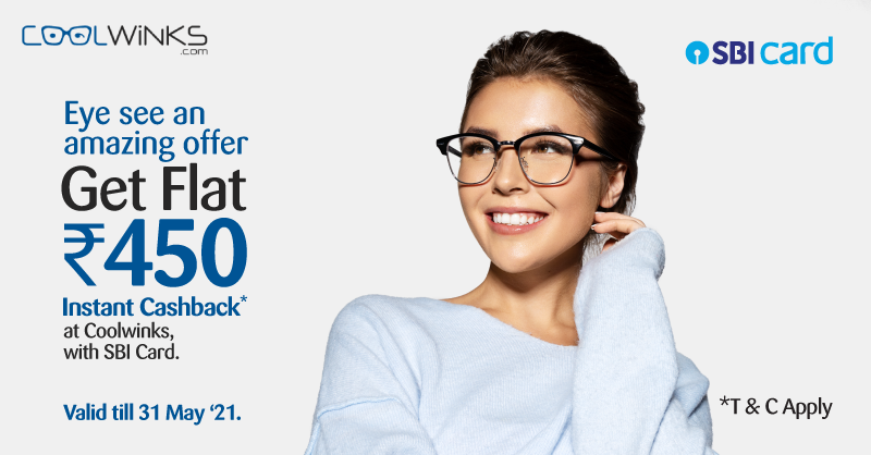 SBICard_Connect's tweet photo. Give everyone the cool look with Coolwinks, and get Flat ₹450 Instant Discount* with SBI Card.
Valid till 31 May ‘21.
Maximum discount: ₹450 / card
Know more: https://t.co/pGLL8BQXhe
*T&C Apply
#SBICreditCard #Coolwinks #Discount #Eyewear https://t.co/IQnPqIlp5j