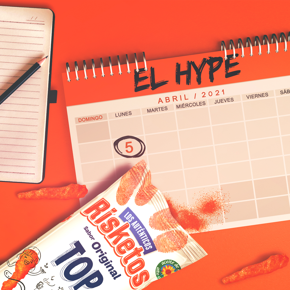 RisiOriginal's tweet photo. Se acaba el mes, pero el abril Risketero viene calentito. Solo os decimos que os grabéis el 5 de abril a fuegote 🔥🔥🔥
🙌 ¡¡¡Qué empiece el HYPE en 3, 2, .....1!!!
#Risketos #Naranjing #Hype #EstateAtento https://t.co/v3zJN5VeqA