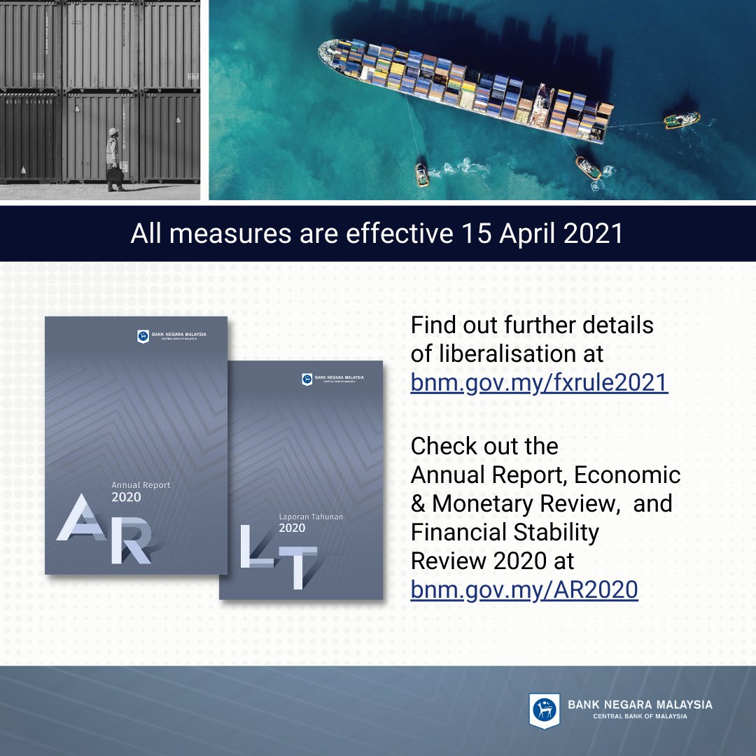 BNM_official's tweet photo. For further information on the measures, visit πhttps://t.co/h1TwgllVEq.
Check out the Annual Report, Economic & Monetary Review, & Financial Stability Review 2H 2020 at πhttps://t.co/NfKISsDhEF.
#BNMAR2020 #FEP2021 #AnnualReport #AR2020 #EMR2020 #FSR2H2020 https://t.co/twGY0iQd6d