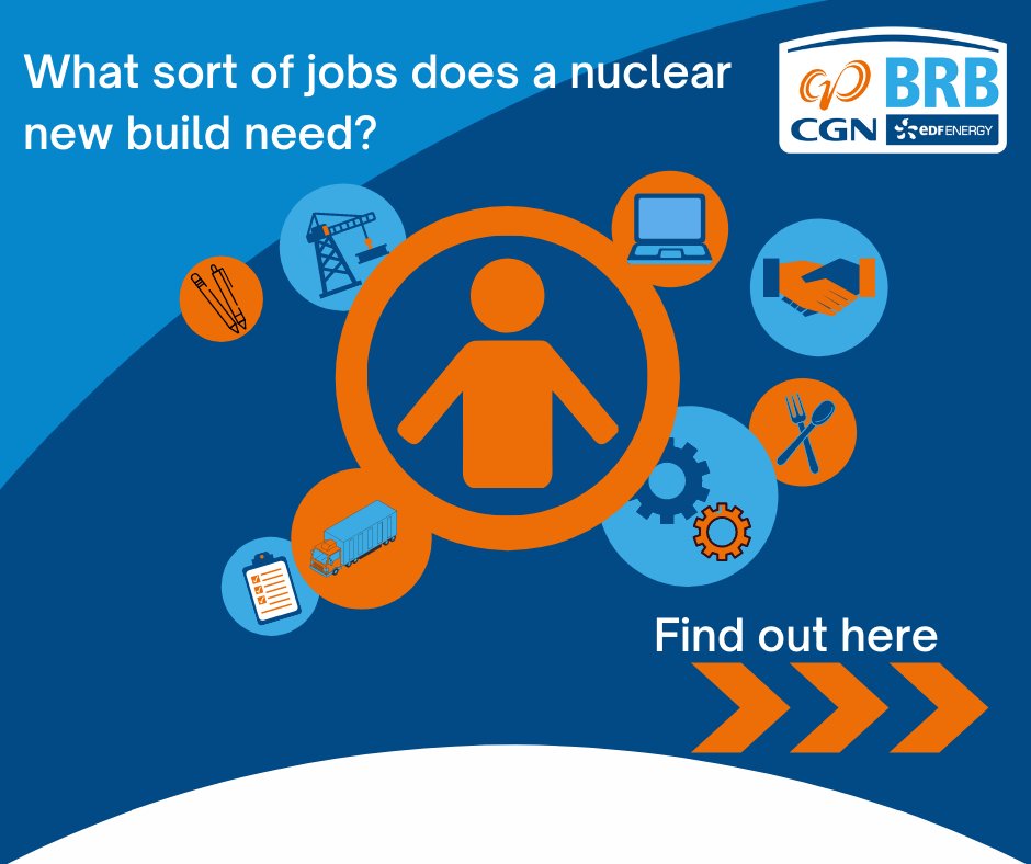 CGNBradwellB's tweet photo. What sort of jobs are needed on a #nuclear new build? Our new Spotlight video is here to tell you. https://t.co/wdsOQu94zC https://t.co/bay9qqq7FM