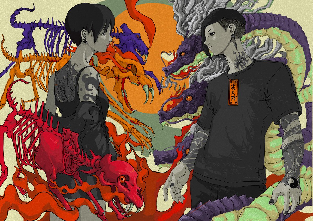 aonisai1122's tweet photo. #3時間でフォロワー何人増えるかチャレンジ 
和風でストリートなイラストを目指しています！ https://t.co/oDz7K0C5TJ