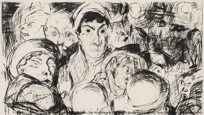 THEFIRSTWAR1914's tweet photo. El arte durante la "Gran Guerra". 

"Declaración de guerra", Max Beckmann, 1914. https://t.co/aFCcKXFMuF