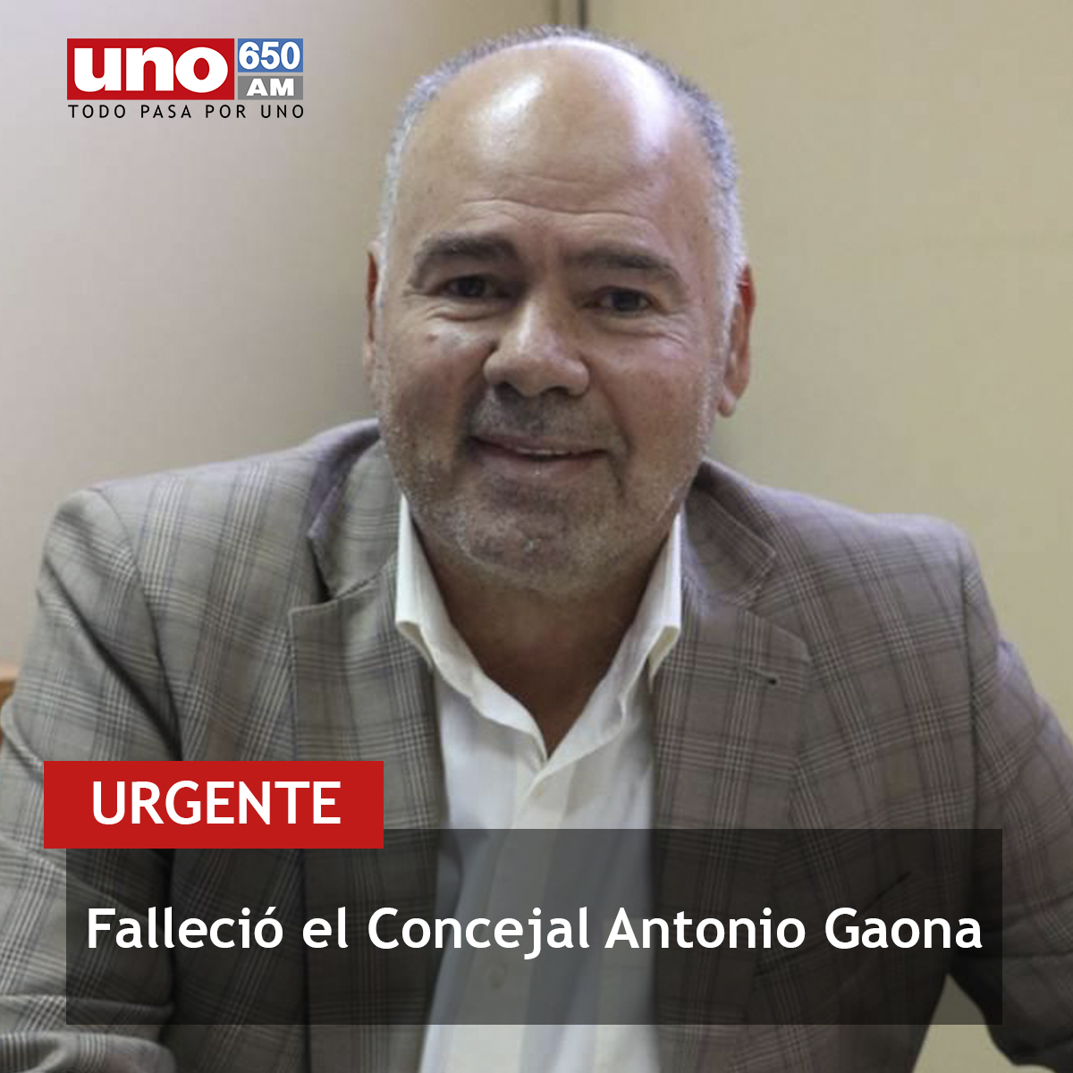 treintamastv's tweet photo. 🔴 URGENTE | Falleció el Concejal Antonio Gaona el día de hoy, a las 05:00 de la mañana a causa de un paro fulminante. El mismo había padecido de COVID19 y se encontraba aparentemente recuperado.

#650AM https://t.co/u6y19SPlSA