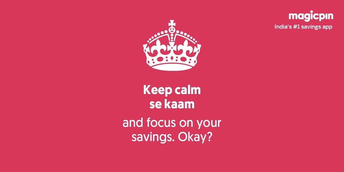 mymagicpin's tweet photo. Tag your friends and tell them to use magicpin. Aisa karo, aaj phone karke bolo.
#magicpin #savings #KeepCalm #magicPoints https://t.co/hCl5AtbkNs