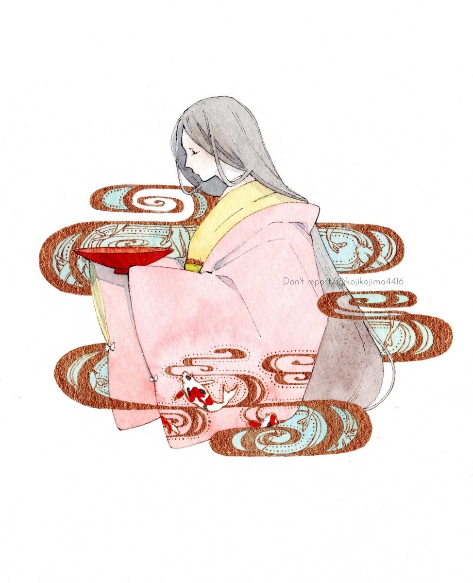 「剣に蝶、杯に鯉 」|小嶌❇個展4/1(土)〜4/13(木)のイラスト