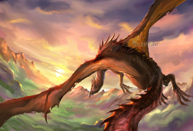 破壊神シドー Fanart 七海ルシア ドラゴンイラスト集２巻制作中 Boothは少し延期します のイラスト