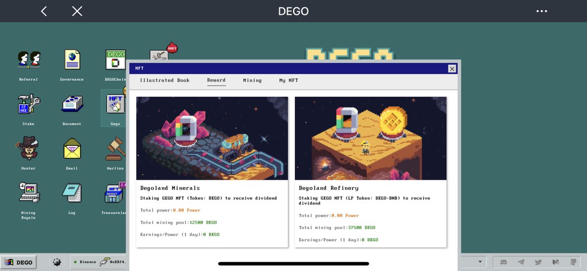 dego_finance's tweet photo. 🧑‍🚒Hi all, you can mint New Degoland #NFTs with #DEGO or DEGO/#BNB LP tokens now. 

⛏️Warriors, 50,000 $DEGO await, the Republic called you to mine at 12:00 UTC!!!

#BinanceSmartChain @BinanceChain @PancakeSwap https://t.co/GgJbPgSeAA
