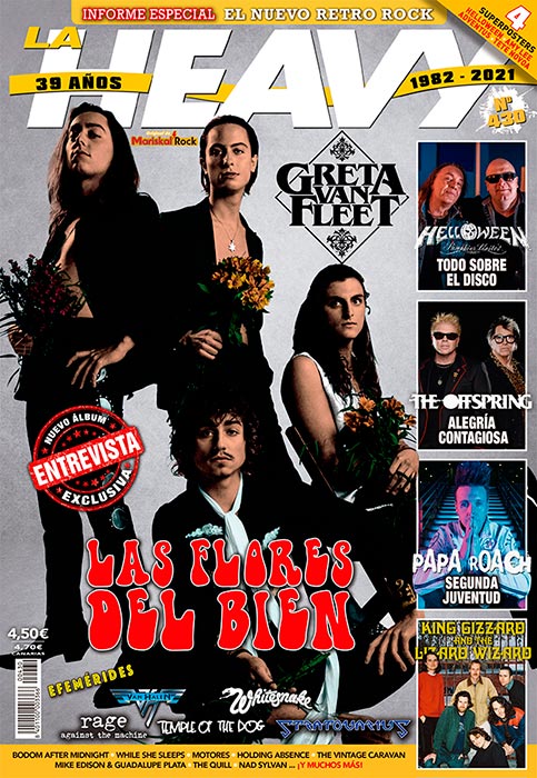 mariskalrock's tweet photo. Ya a la venta La Heavy 430 con @GretaVanFleet en portada. Hablamos con Josh y Jake Kiszka sobre el lanzamiento de 'The Battle at Garden's Gate', el álbum que llegará el 16 de abril. 
Hazte con la revista en tu kiosco o en nuestra tienda online: 
https://t.co/D7MHvK9H25 https://t.co/ov51mpRvl5