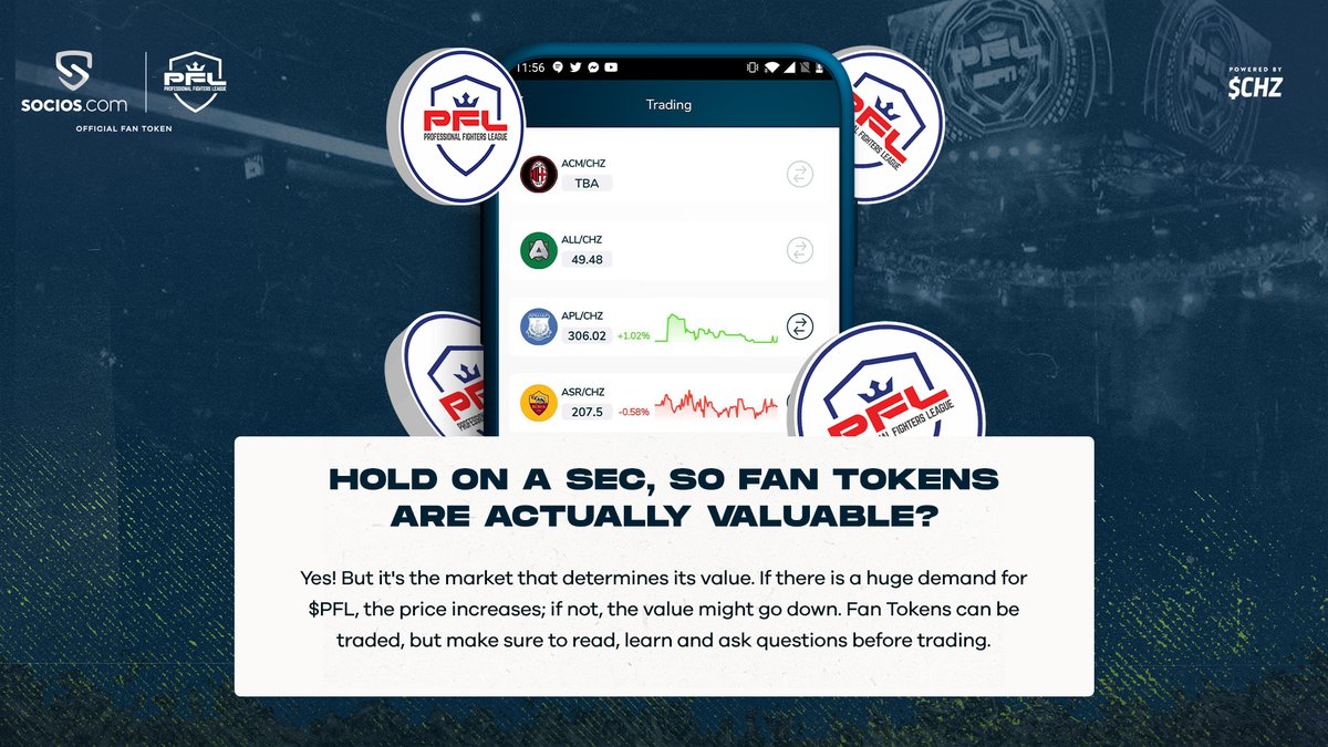 SociosFighting's tweet photo. 📱 Fan Tokens are for fans to use on the @socios app. Trade at your own risk. - (6/8)
#PFLaunch ⚡ $CHZ https://t.co/G1JTDTrZMt