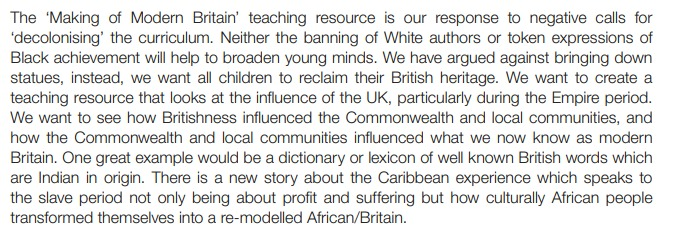 This in one of the worst bits of the #SewellReport so far: 

Putting a positive spin on slavery and empire. Published on a Government website in 2021. 

Is this for real?