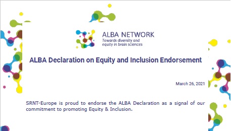 SRNT_Europe's tweet photo. The SRNT-E board signed the #ALBADeclaration, as we are commited to promoting #equity and #inclusion in research. 
We hope to receive many abstracts on equity-related issues, by a diverse group of researchers for #SRNTE2021! Submit by 11 May at https://t.co/0PclhsoDuO. https://t.co/XrcvhcezeC