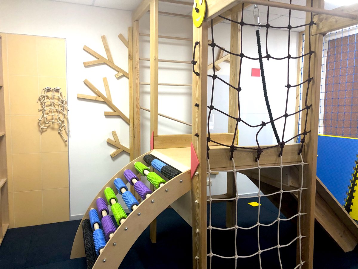 At #UCTC, we created a special gym for rehabilitation of our little patients with neurological disorders: #cerebralpalsy #autism #MuscularDystrophy #SMA etc.
Now we can carry out everyday #physiotherapy sessions without additional stress for a child associated with transportation