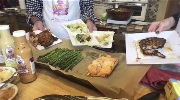 RubenMindy's tweet photo. We are so honored by the great Yelp reviews from last night's cooking show! We had so much fun! Thank you, Yelp, for the wonderful opportunity to showcase our 3 sauces, dressings &amp; some of the ways we recommend using them. 
https://t.co/DKINEptbp8
#ribs #salmon #chicken #salad https://t.co/oOec6MpkYp