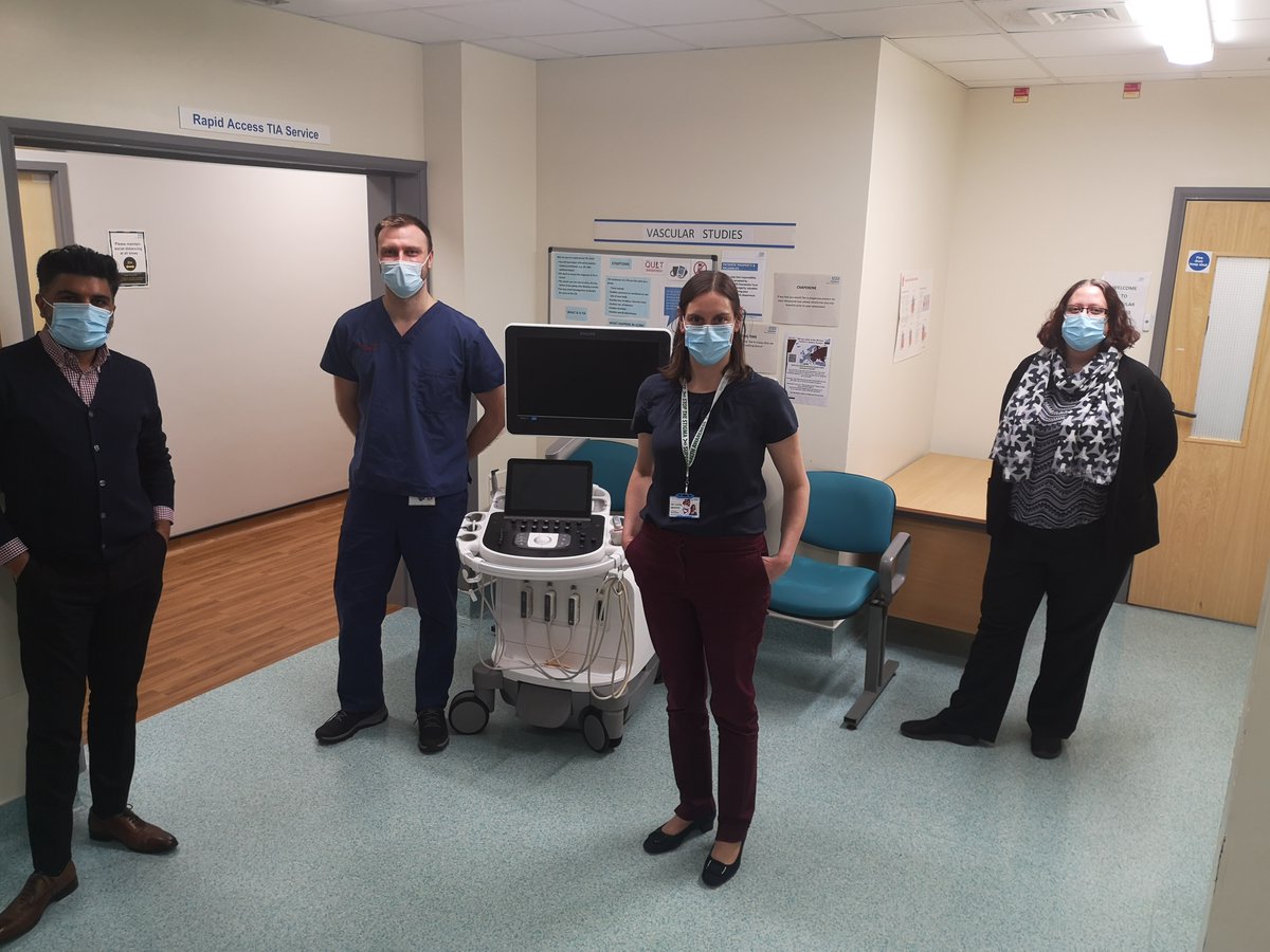 StockportNHS's tweet photo. Our rheumatology team have set up a new specialist ultrasound clinic which diagnoses a condition which can cause blindness. This innovative new technique is swifter and easier and will lead to more people's sight being saved.  https://t.co/RLmEWud0wu https://t.co/0OZriy00Mz