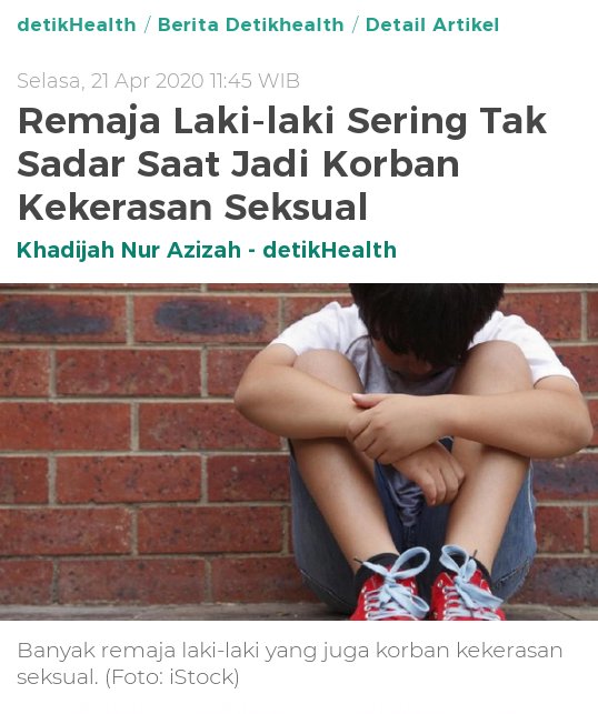 EndOfStruggle's tweet photo. Hingga tanpa mereka sadari, anak2 dan remaja sangat rentan menjadi korban eksploitasi seksual 😢
#TangoDown
Jan 9, 2021 
@Gede66985099
@fhndiks
@kcgknt1719
#SaveChildren
#SaveIndonesianTeens
#SaveTheYouth
#DReporters
@akamegakill79
#DMediets1
@m3diet2_1 https://t.co/Y2KZ5ZlHhy