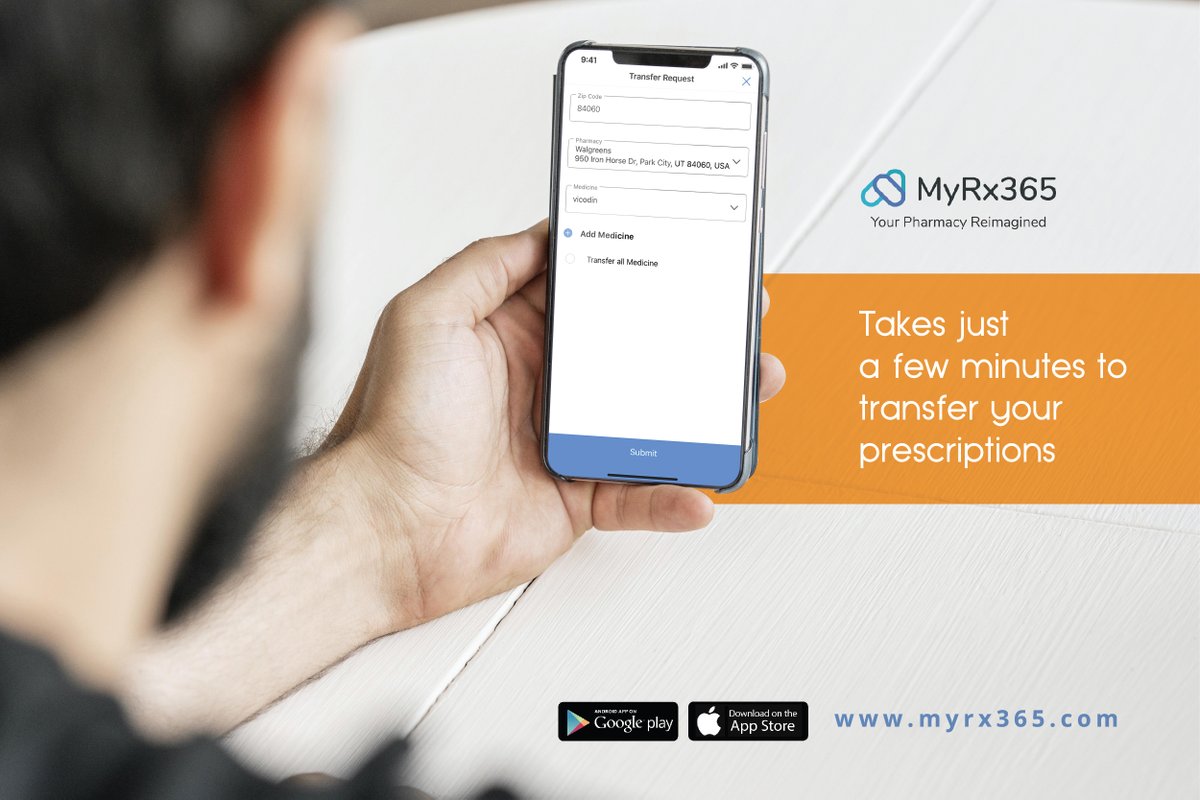 Use MyRx365 to easily transfer all your prescriptions and have them delivered right to your doorstep. Get access to quality healthcare right from your fingertips.

Visit us:myrx365.io

#Myrx365 #Prescriptions #OnlineDelivery #Healthcare